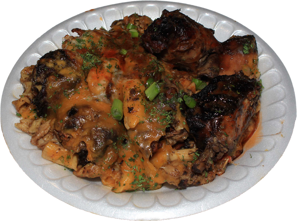 Jerk Chicken with baked Jamaican Style